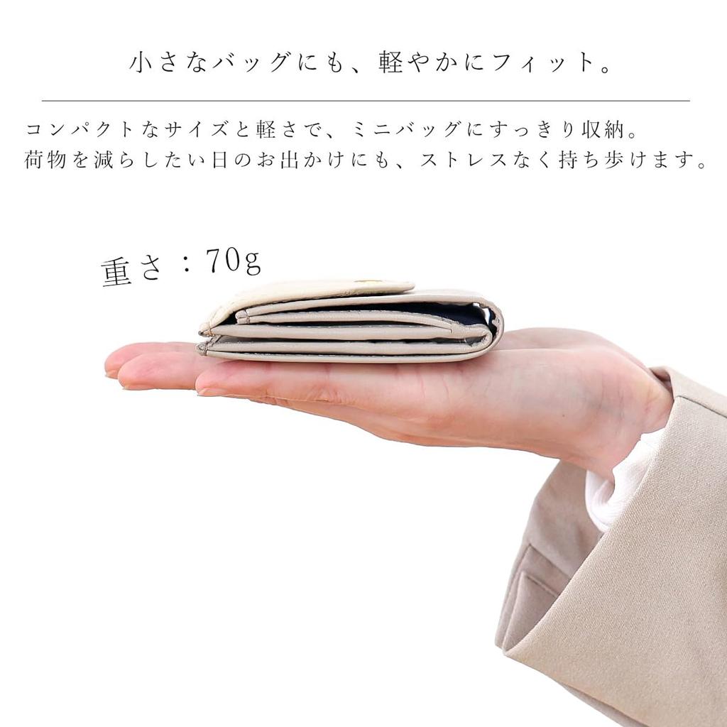 CLELIA Women's Bifold Wallet, Genuine Leather, Magic Wallet with Coin Purse, Bills Come Out, Compact, Slim, and Lightweight [CL-13125] (Slate Gray)