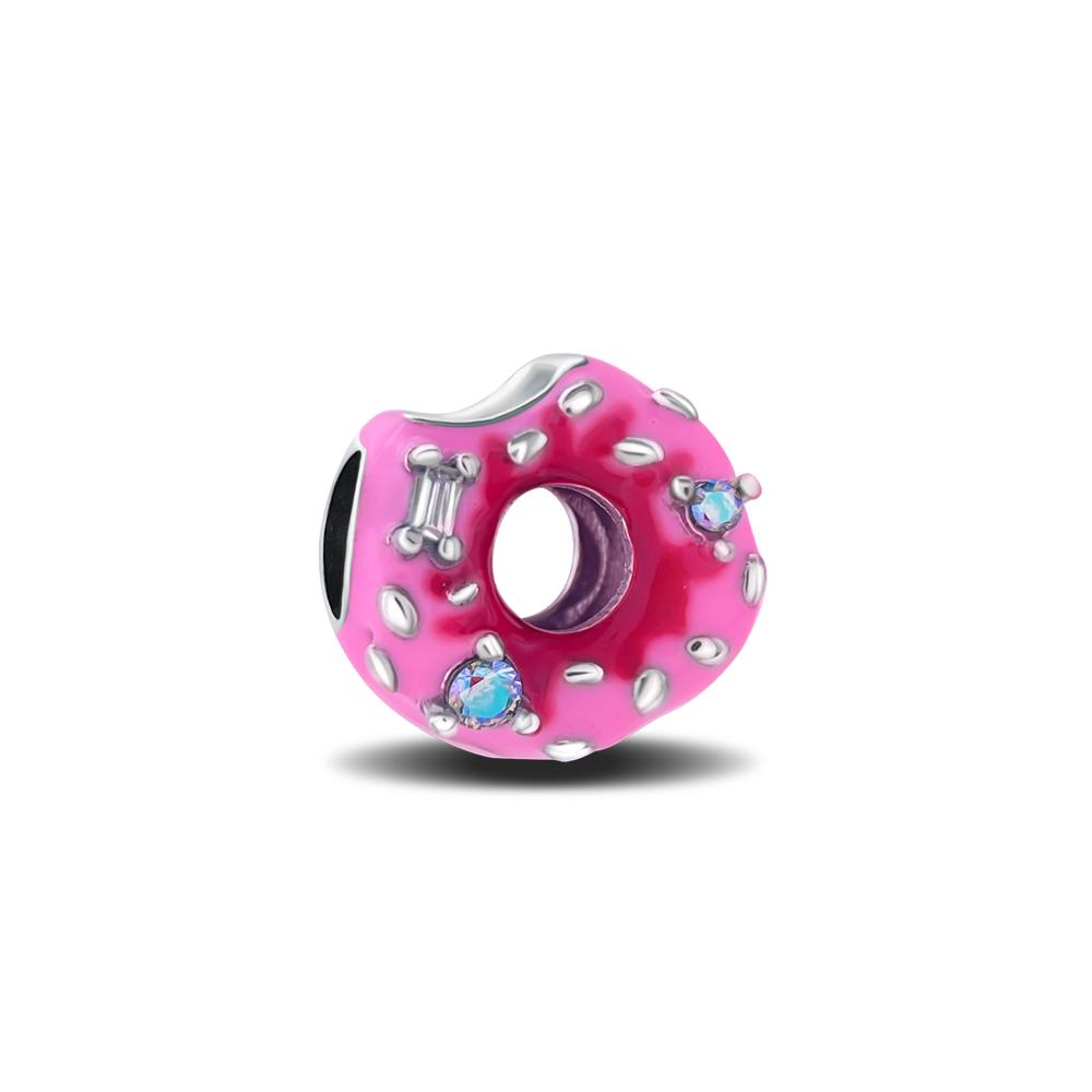 Copper Plated Original Charms Delicious Donut Cupcakes Beads Fit Bracelet Women'S Jewelry Gift