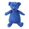 Green Corduroy Crocodile Shaped Plush Dog Chew Toy Interactive Teething Toy for Puppy Small Medium Dogs