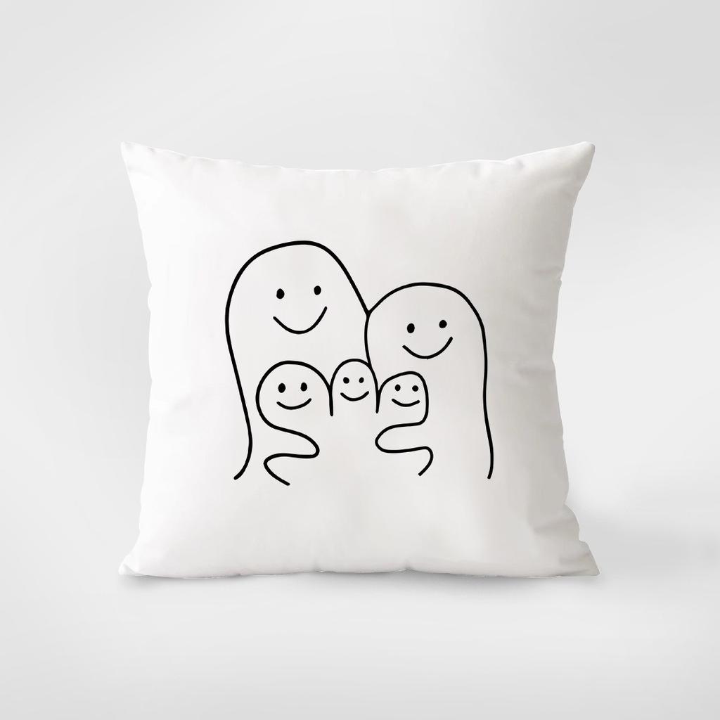 Black and White Animal Lines Pillowcase Interior Decoration Office Living Room Home Pillowcase