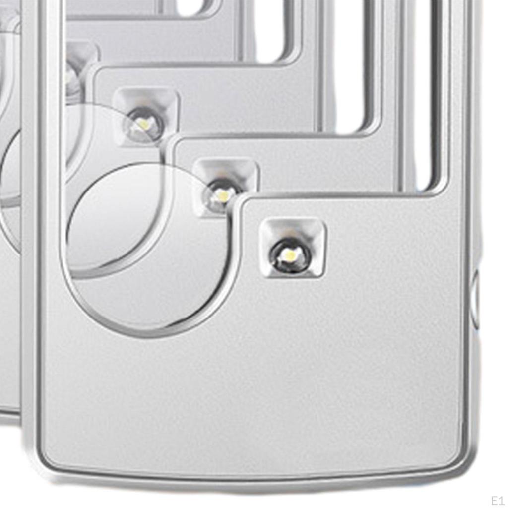 Card Magnifier Double Magnification Portable with Light Pocket Magnifying Glass 3X 6X for Blueprints