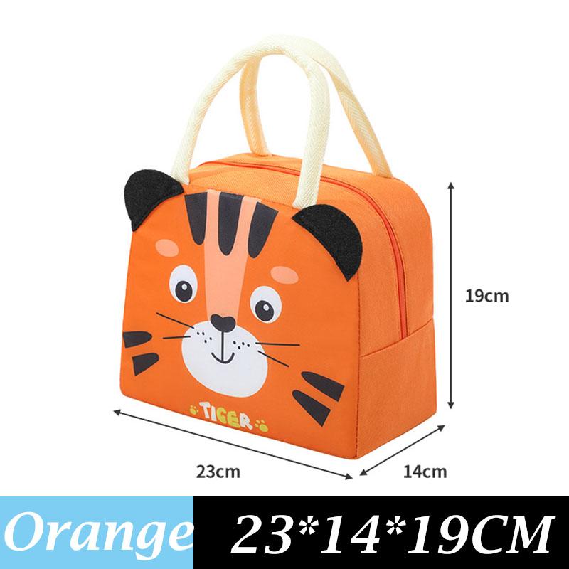 Isolierte Lunchbox Herren Damen Reise Tragbar Camping Picknicktasche Kühlbox für kalte Speisen Thermotasche Kinder Isolierte Tasche mit Riemen orange