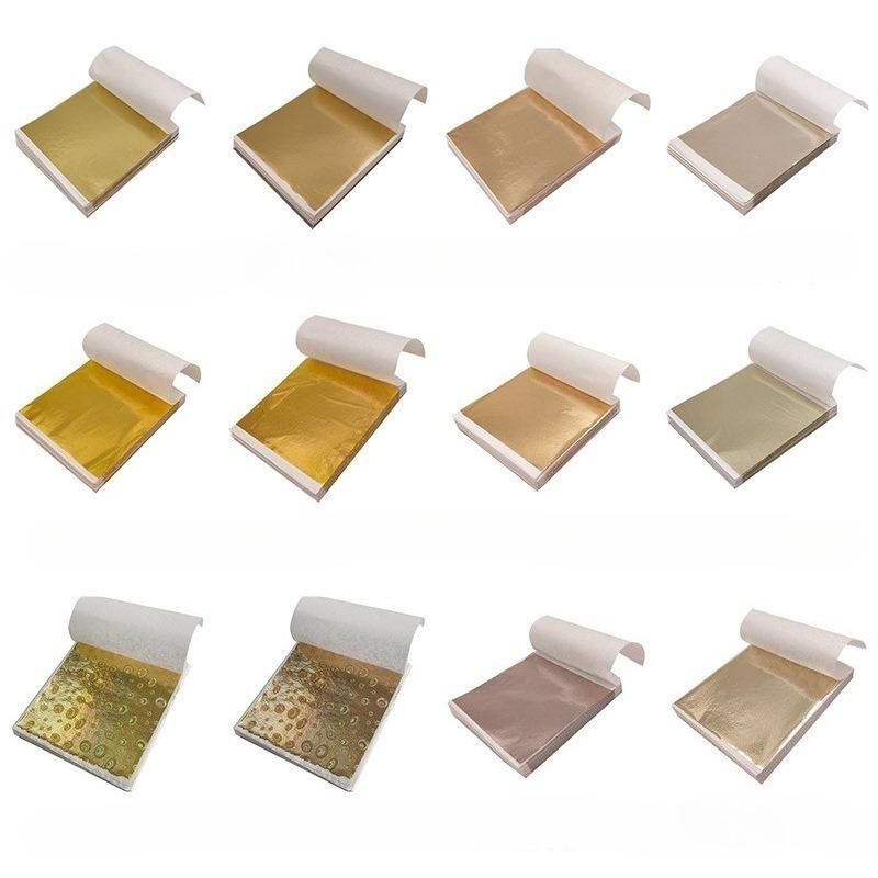 High Quality Gold/silver Foil Paper 9 * 9CM, Color, Buddha Statue Hotel Decoration Supplies, Furniture DIY Crafts Gold Foil Paper, Nail Art Supplies