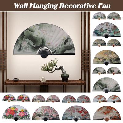 Ventilador de papel grande para pintura de 50x88 cm, decoração de parede, ventilador dobrável para escritório, sala de estar, plano de fundo, decoração de parede