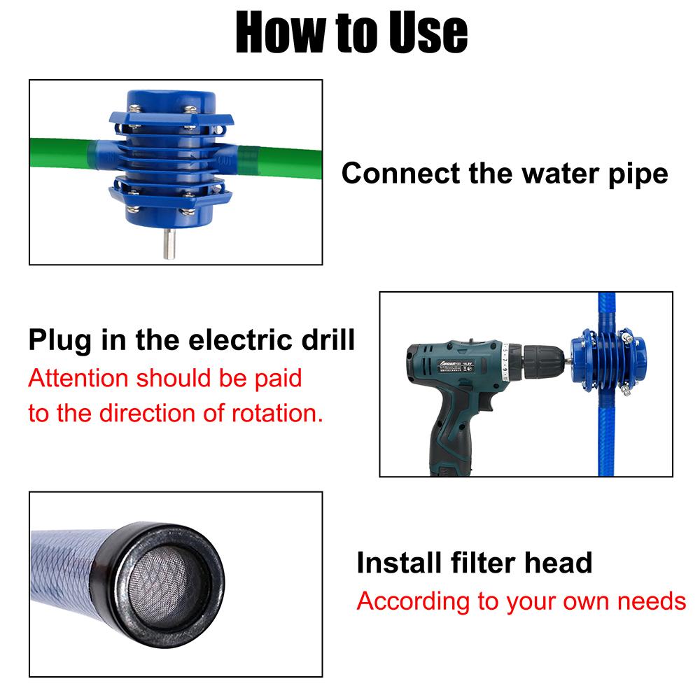 Mini-Gartenkreiselpumpen Kein Strom erforderlich Strapazierfähige Selbstansaugende Hand-Elektrobohrer Wasserpumpe