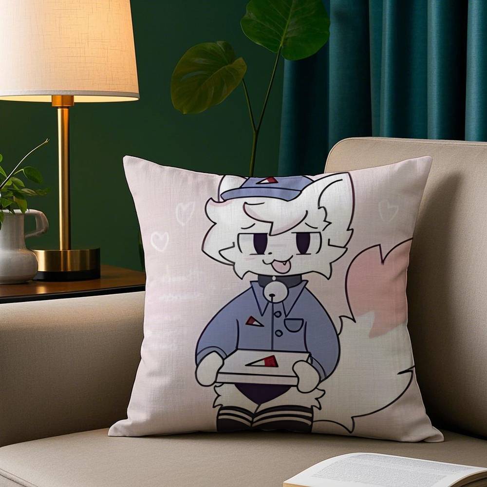Boykisser S-Alberne Katze Niedlicher Kissenbezug Gemütlicher Plüsch-Kissenbezug Beidseitig bedruckt – Wohngeschenk für Schlafzimmerdeko