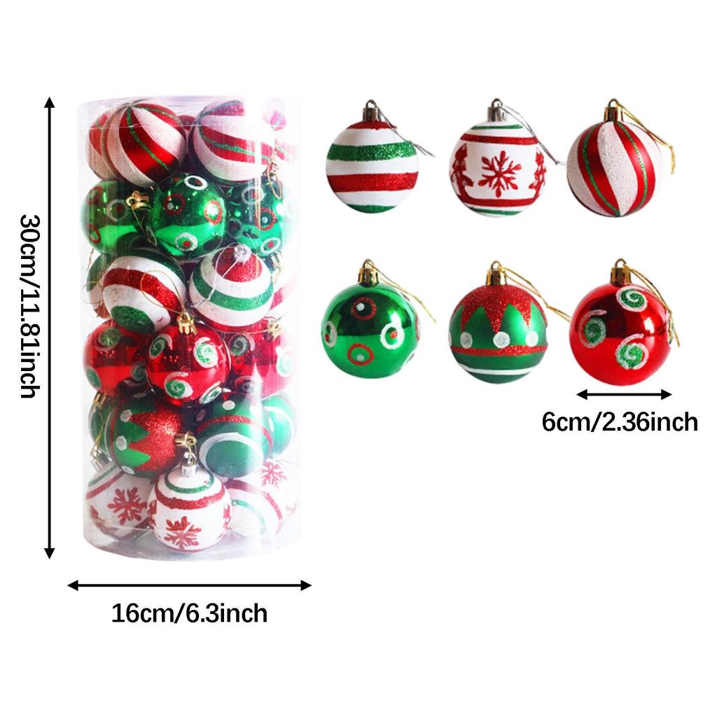30x Christmas Ball Ornament Pendants Photo Props Charm Drops Holiday Hanging