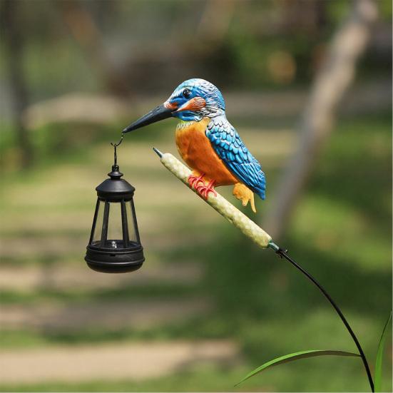 Solar Hummingbird Light with Stake Weather-resistant Solar Bird Decorative Lantern Waterproof Outdoor Garden Yard Pathway Patio Lawn LED Lamp