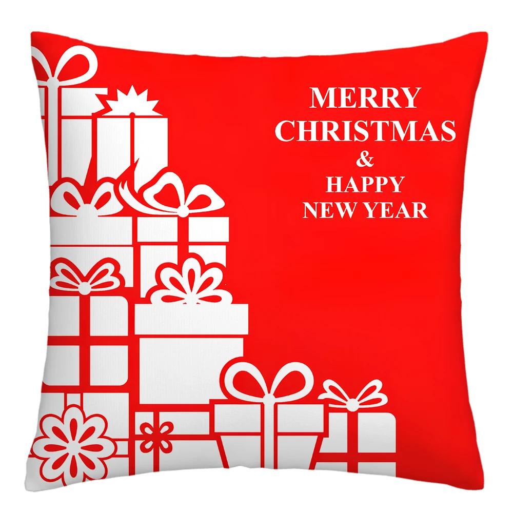 Nordic New Year pillowcase Christmas cushion cover 40x40 45x45 50x50 60x60 decorative pillowcase for living room home decore