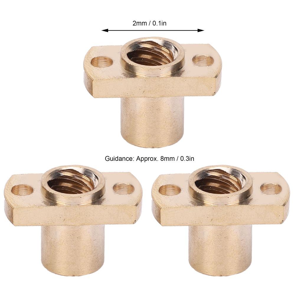 4pcs Upgrade Lead Screw Nut Brass Tone Flange Nut Pack Hardware Fastener Ender 10