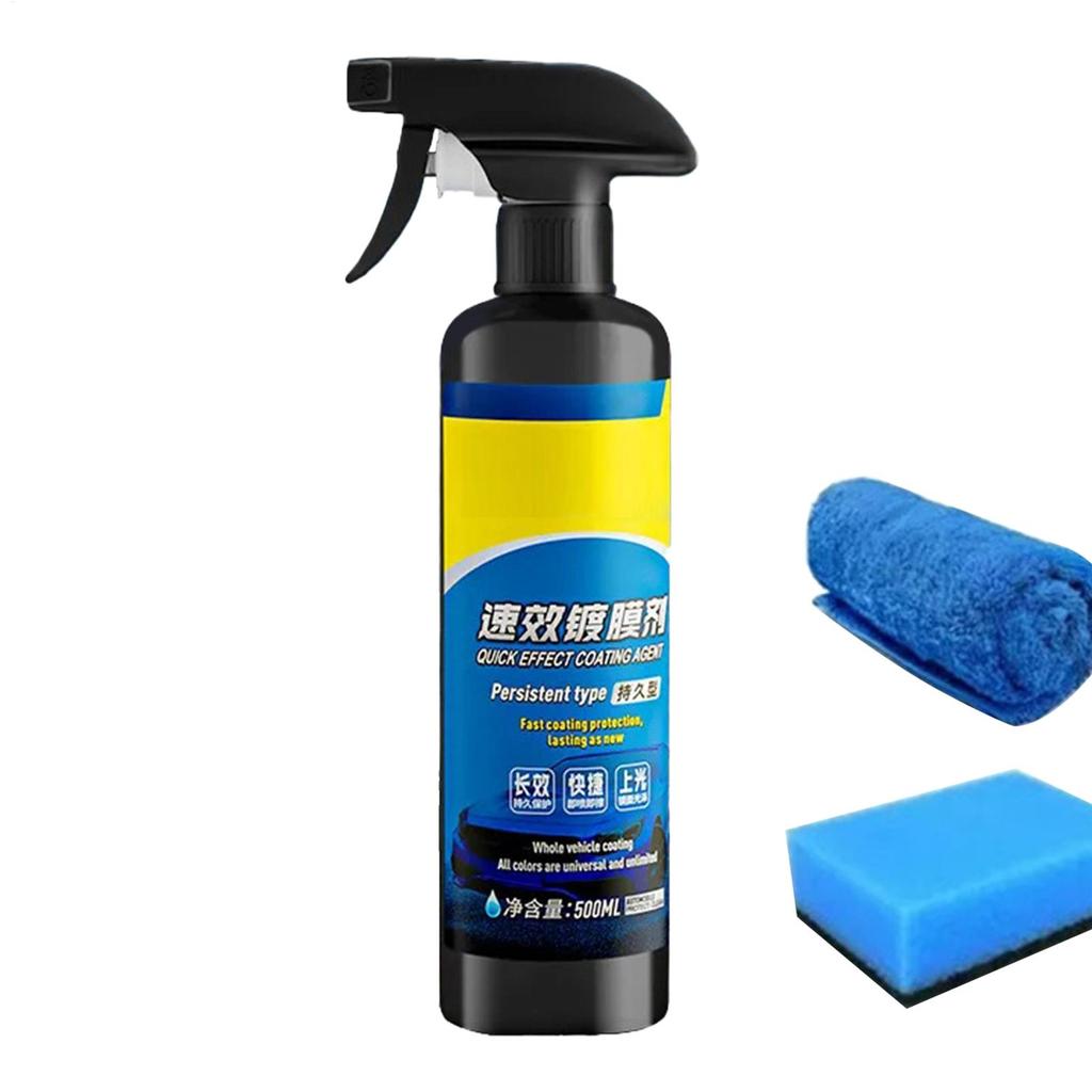 Coating Spray for Vehicles High Protection Quick Car Coating Spray 500ml Scratch Wax Polish Waterless Wash Oil Film Glass
