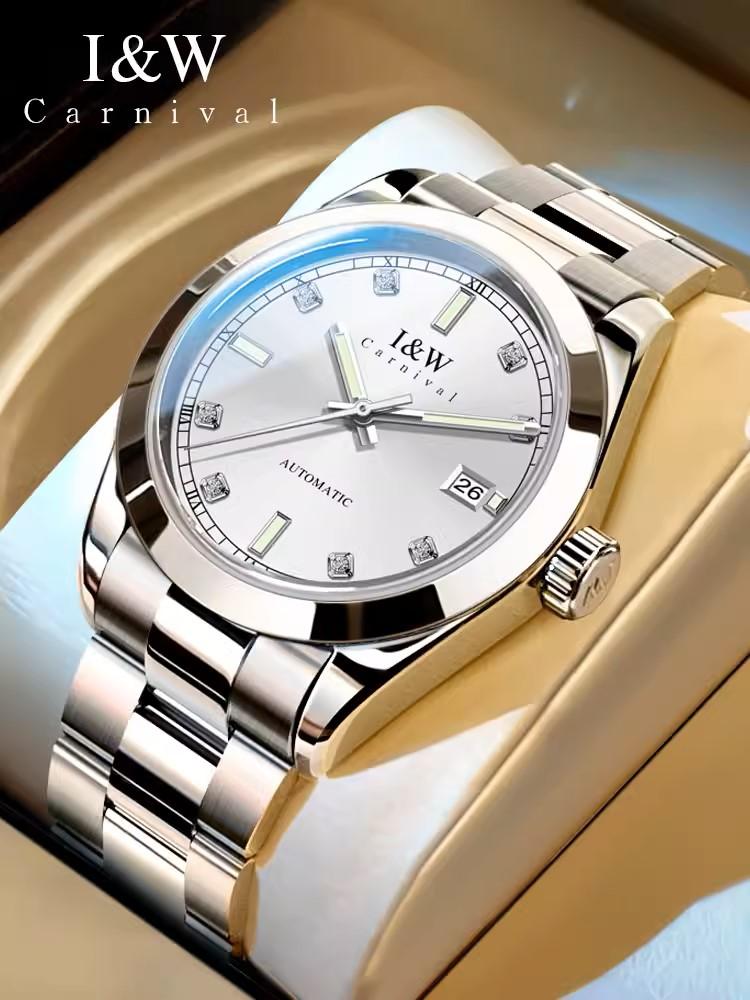 Japan Mechanical Movement IW New Men Automatic Watch for Men Luminous 50M Waterproof Sapphire Glass Watch Reloj Hombre
