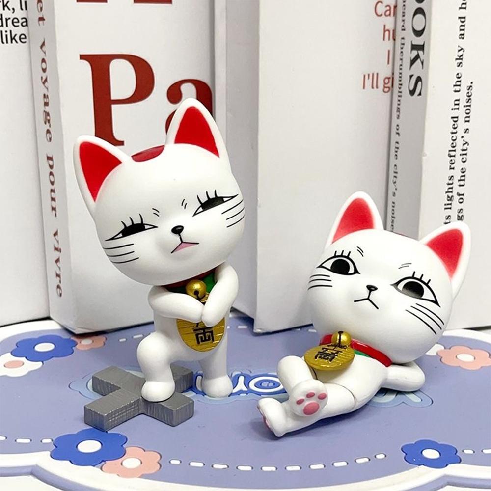 Anime Peripheral Turbo Granny Figure Kawaii Lucky Cat Turbo Granny Action Figure Desktop car Decorate Ornament Crafts Toys Gifts