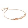 Rose Gold Plated American Diamond Crystal Contemporary Bracelet for Women & Girls