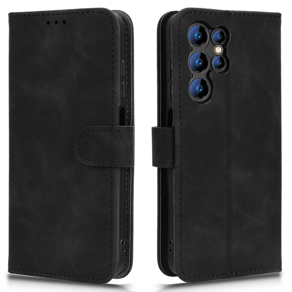 For Oukitel C61 Leather Case Skin Feel Anti Drop Wallet Flip Phone Cover