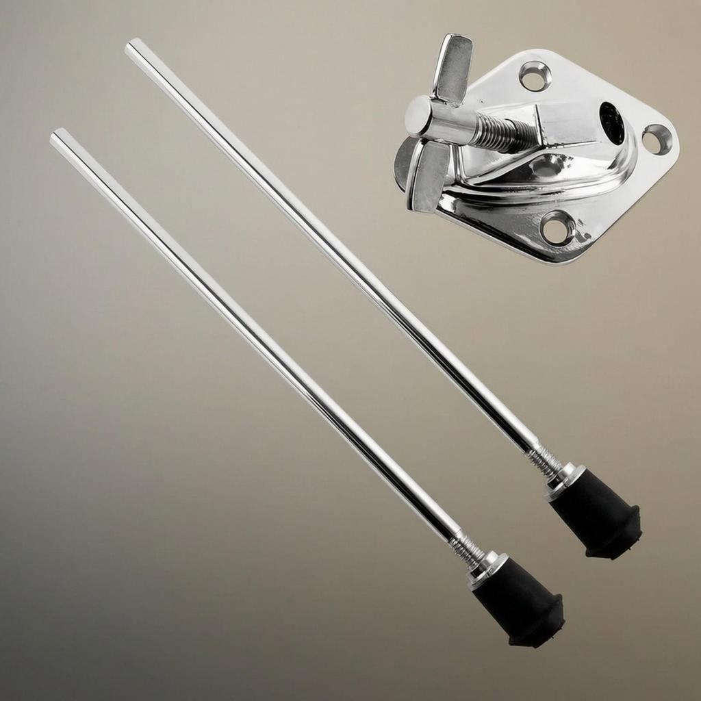 2 Pieces Drum Leg with Rubber Foot Heavy Duty for Performance Setups