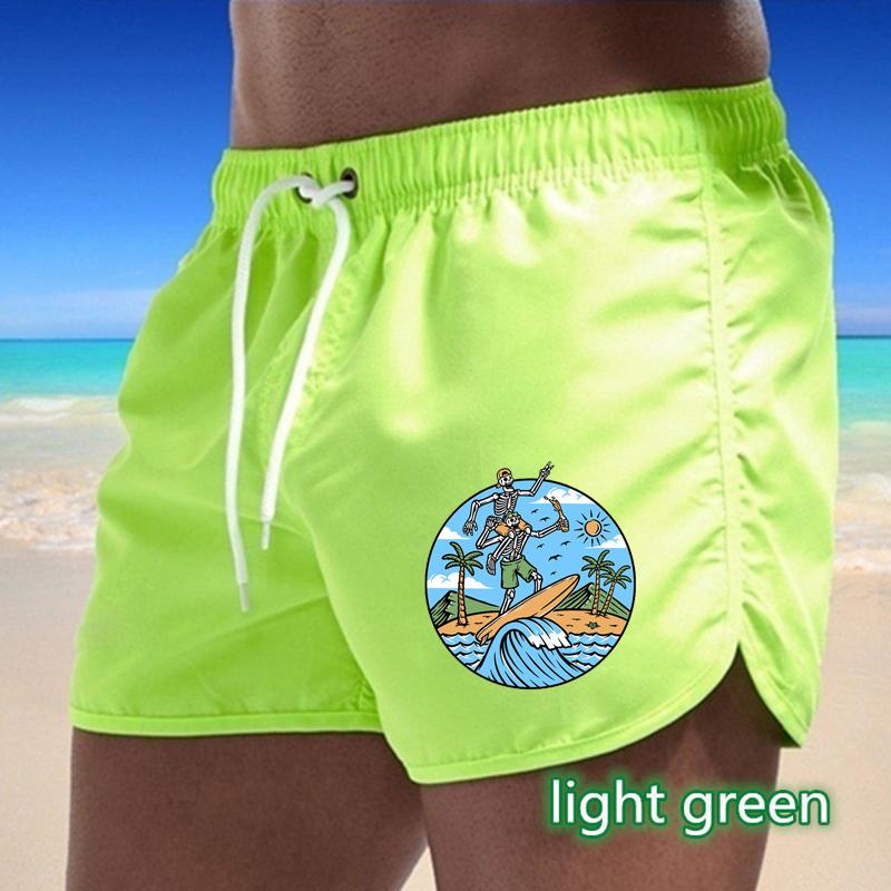 74  Summer Men's Quick-Drying Swim Trunks Printing Sports Pants Swimwear Beach Shorts Jogging Shorts
