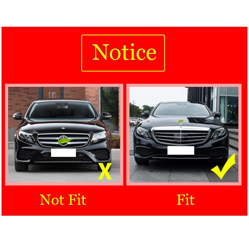 3 Pcs For Mercedes Benz E Class W213 2016- ABS Chrome Front Bumper Plate Car Accessories