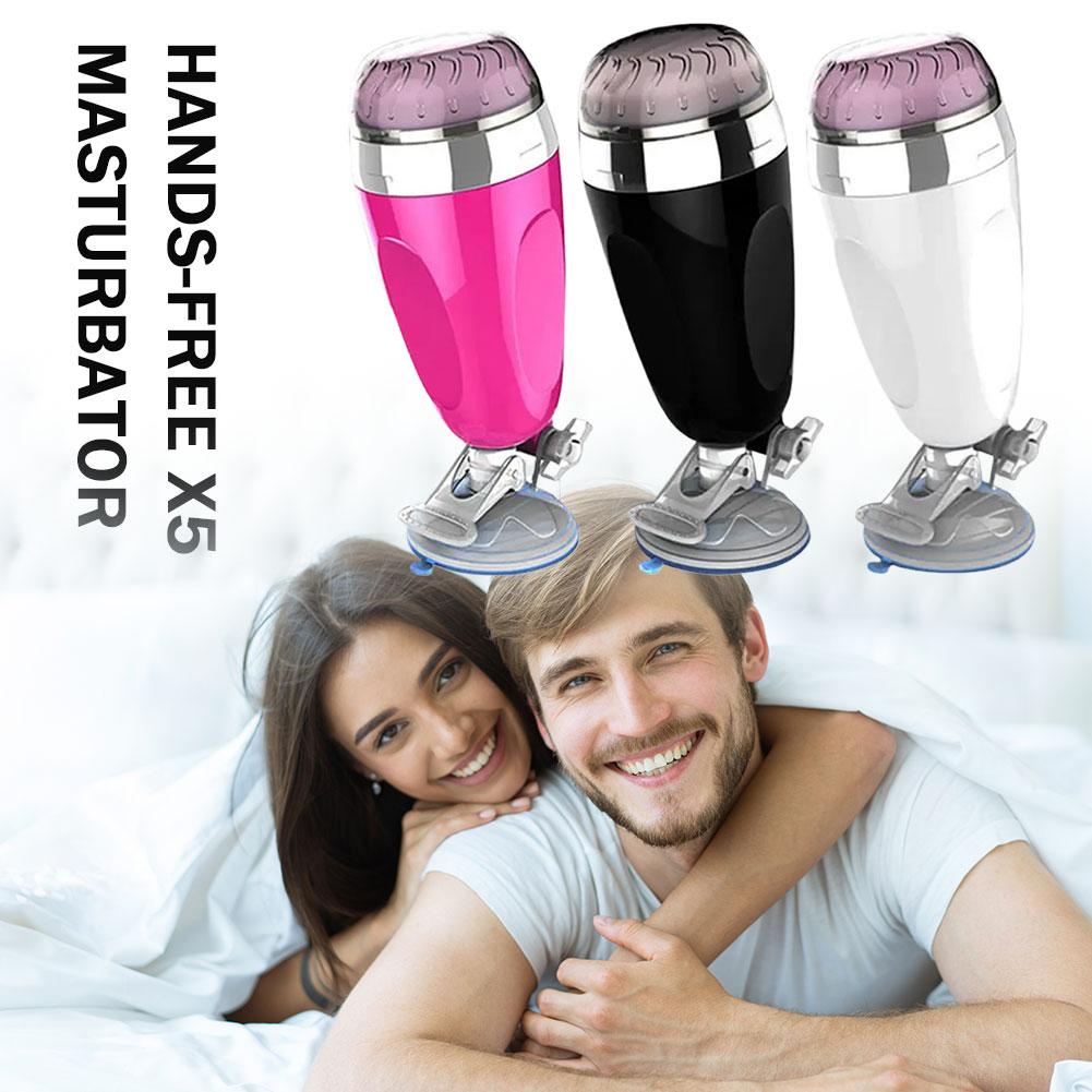 X5 Hands Free Male Masturbator Intimacy Device with Vibration Stress Relief Massager Adult Pleasure Toy Easy to Use Intimate