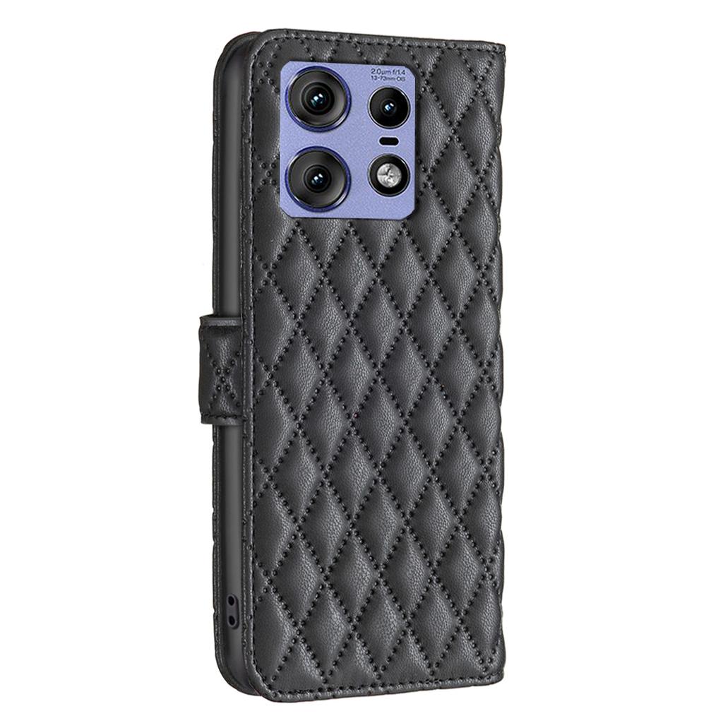 BINFEN COLOR BF Style-14 For Motorola Edge 50 Pro 5G Case Wallet Rhombus Phone Leather Cover