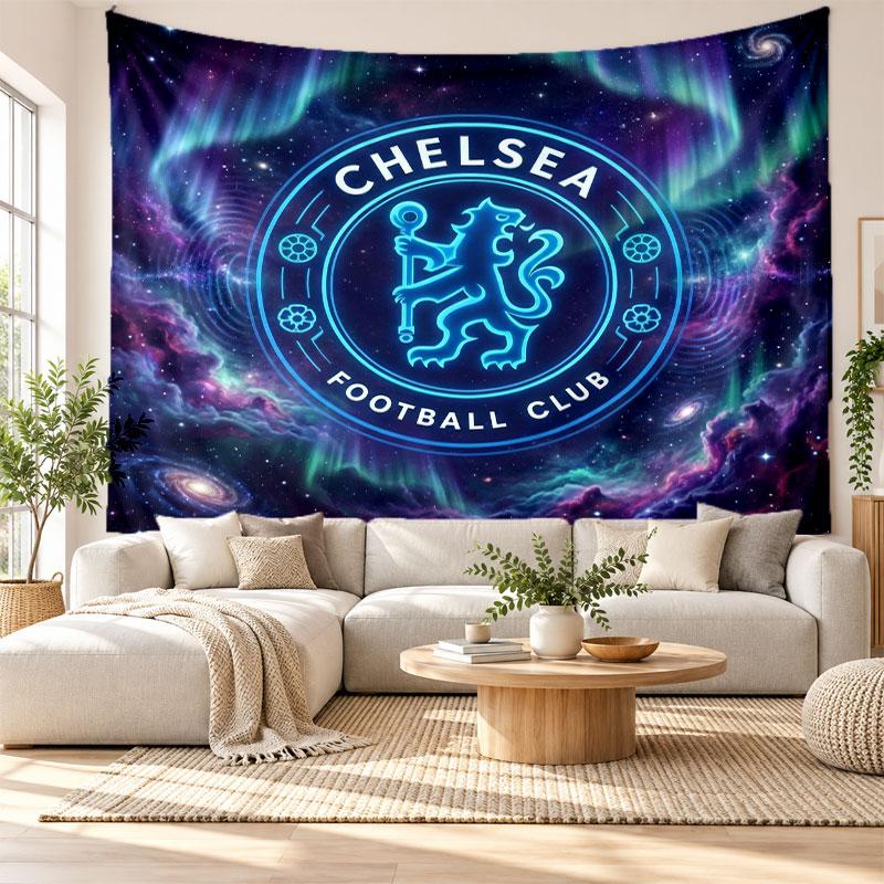 Chelsea FC Wall Tapestry, Soft Fabric Wall Hanging, Decorative Backdrop For Bedroom Home Wall Art