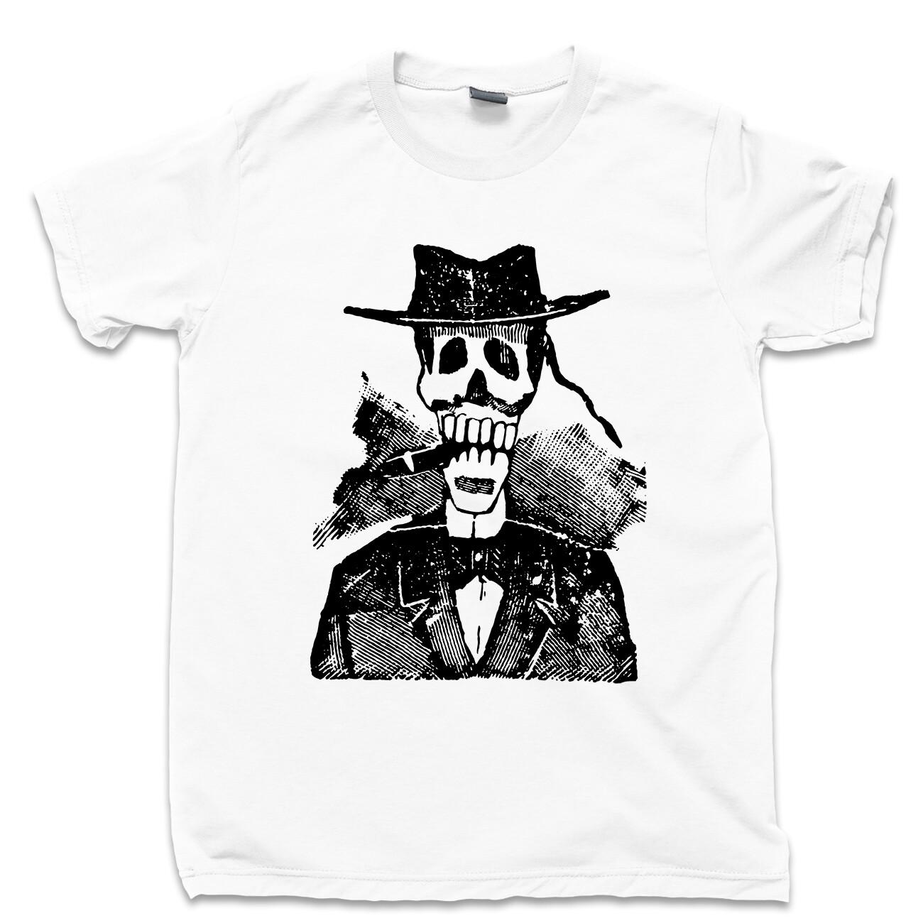 Cigarro Calavera T Shirt Cigar Smoking Skeleton Mexico Cinco De Mayo Fiesta Tee S