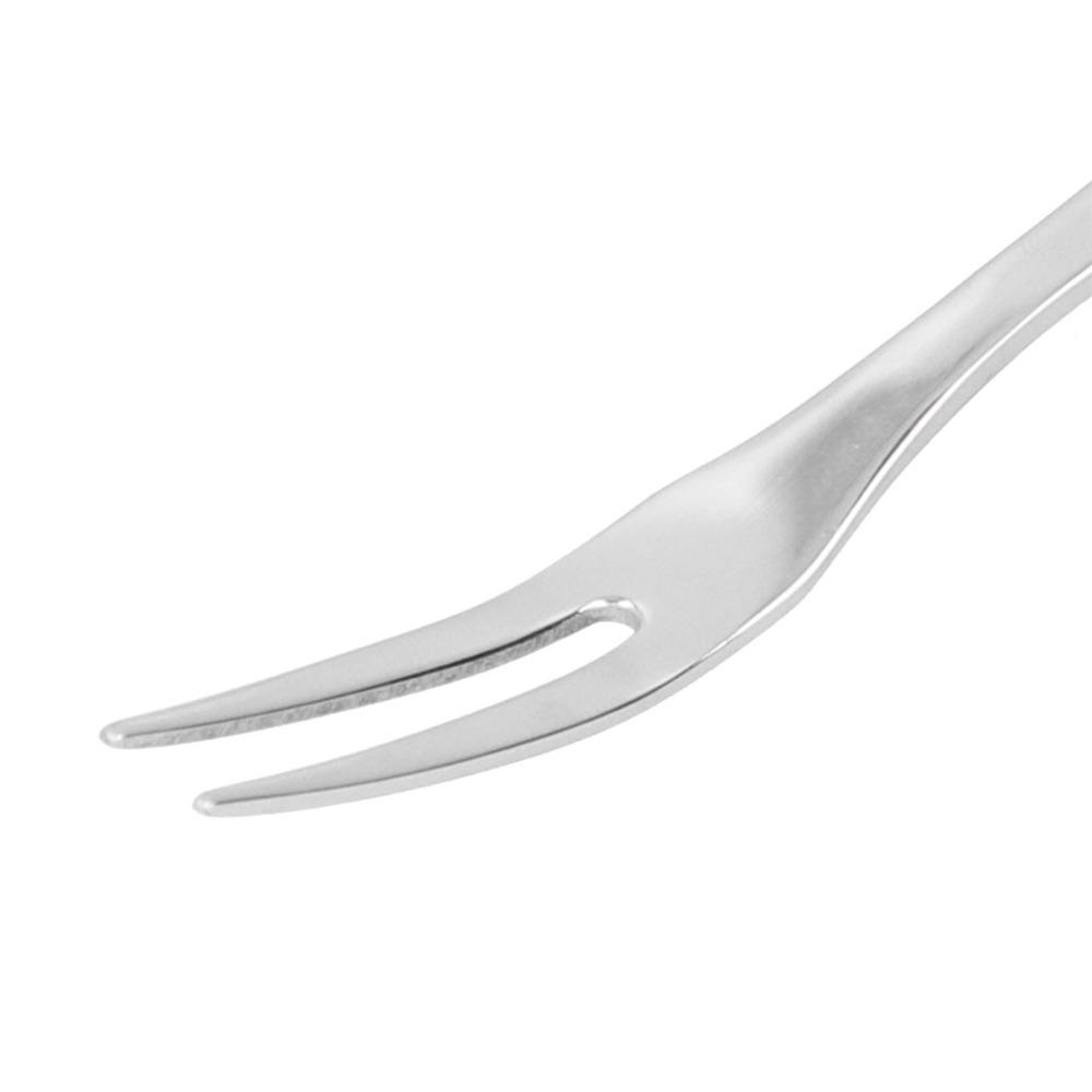 5Pcs Rustless Steel Dessert Fork Polished Edge Cocktail Fork Portable Seafood Fork Party Use