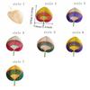 Bamboo Palm Leaf Fan Handmade Heart Shaped Fan Photography Props Hand-woven Fan  Outdoor Activities