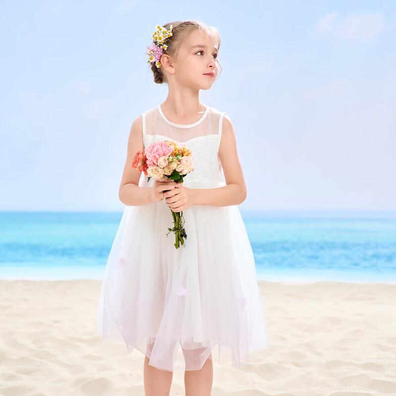 

Girls Summer 3D Floral Gradient A-Line Vest Dress S