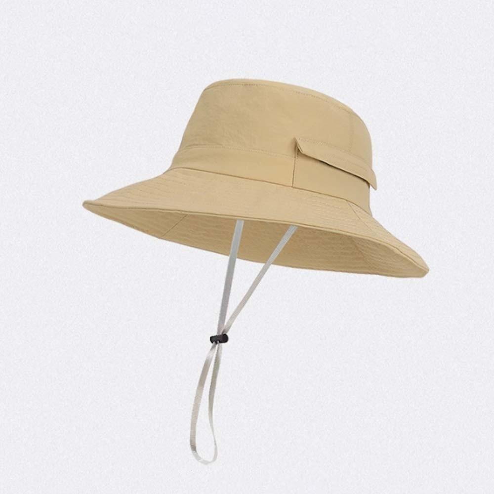 Drawstring Sunshade Fishing Hat Nylon Sunscreen Basin Cap Sun Cap Men's Fisherman Hat Summer