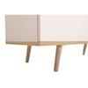 Meuble TV Scandinave GÖTEBORG - Blanc - 2 Portes - L 160 X P 40 X H 50 Cm