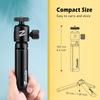 Zeadio Metal Mini Tripod with Rotating Head Mount for All Cameras and Pocket Portable Desktop Tabletop Stand Tripod 360° Gimbals, Tripod,