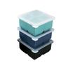 Silicone Ice Cube Trays 3 Pack Large Size Ice Cube Molds with Removable Lid Square Ice Cube Tray for Cocktail Stackable Flexible