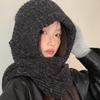 Knitted Winter Hat With Solid Color For Cold Weather Outdoor Activities