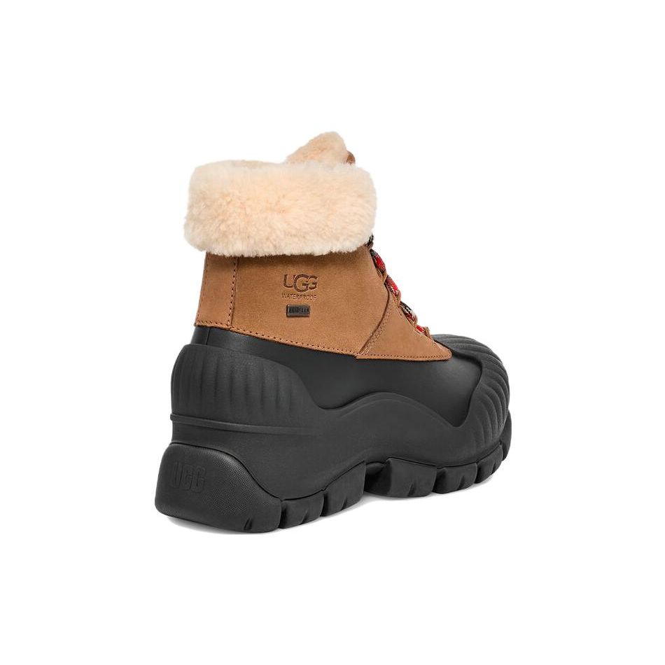 UGG Genuine Leather Non-Slip Warm Fashion Thick Sole Short Snow Boots Women Boots Chestnut 1130851-CHESTNUT
