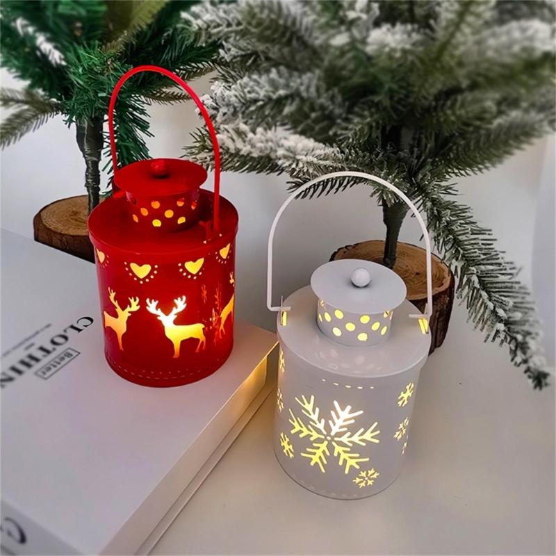 LED Candle Lanterns for Christmas Decoration Vintage Tabletop Lanterns Enhances Your Christmas Atmospheres for Garden