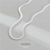 S925 Sterling Silver Korean Fashion Textured Flat Snake Necklace Blogger Style Clavicle Chain