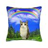 Fronhas de Almofada Coruja Miado Arco-Íris Capa de Almofada Fofa Engraçada Para Sala de Estar Cama Cadeira Capa de Almofada Personalizada