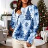 Women's Casual Christmas Print Long Sleeve Neck Sweatshirt