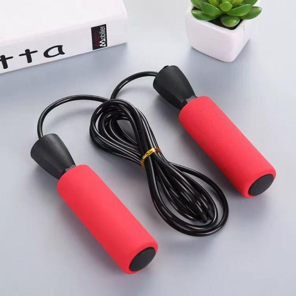 Folding Jumping Rope Foam Handle Antiskid Skipping Rope Wear Resistant Anti Shaking PVC Skipping Rope Fitness Accessories
