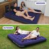 PVC Air Mattress Flocking Surface Folding Sleeping Pad Comfortable Inflatable Mattress  Outdoor