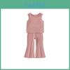 Girl Summer Clothes Set With Soft Polyester Fabric For Kids Ages 3 To 8