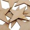4 Point Star Shapes Wood Cutout Circles Chips Sign Plaque For Making Signs, Gift Tags, Wedding