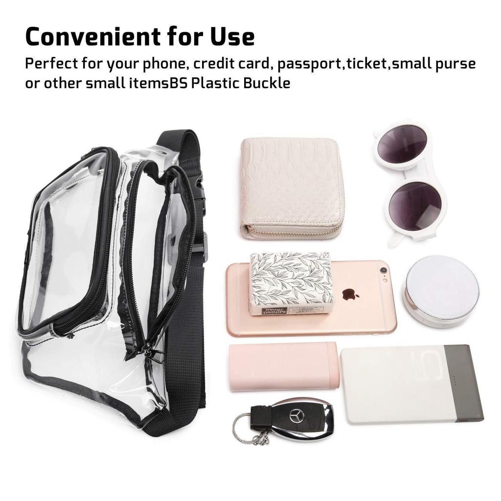 2025 Waterproof PVC Transparent Sports Waist Bag - Running, Cycling, Travel, Outdoors, Makeup