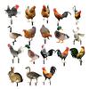 Arte da Giardino Realistico Palo Animale in Acrilico, Pollo Oca Uccello Piatto 2D Palo da Giardino Resistente alle Intemperie Segno Coniglio per Sentiero, Patio, Prato Esterno