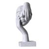 3D Printed Mascara Shaped Figurine, Creative Human Face Art Ornament with Faux Stone Texture, Stylish Desktop Decor, Unique Art Toy