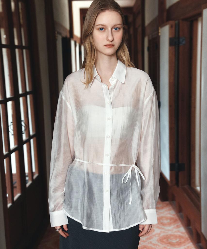 Siyajyu Sitp5290 Silky St String Shirt_White