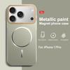 Matte Metallic Paint Wireless Charging for Magsafe Magnetic Phone Case for IPhone Air 17 16 15 14 13 12 Pro Max Shockproof Cover