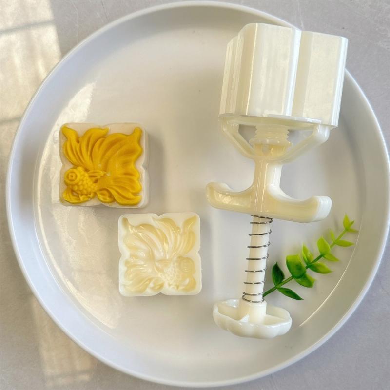 Cake Molds Dessert Press Tool Fish Shape Pastry Tool ABS Texture Pastry Moulds Baking Supplies Suitable for Dessert