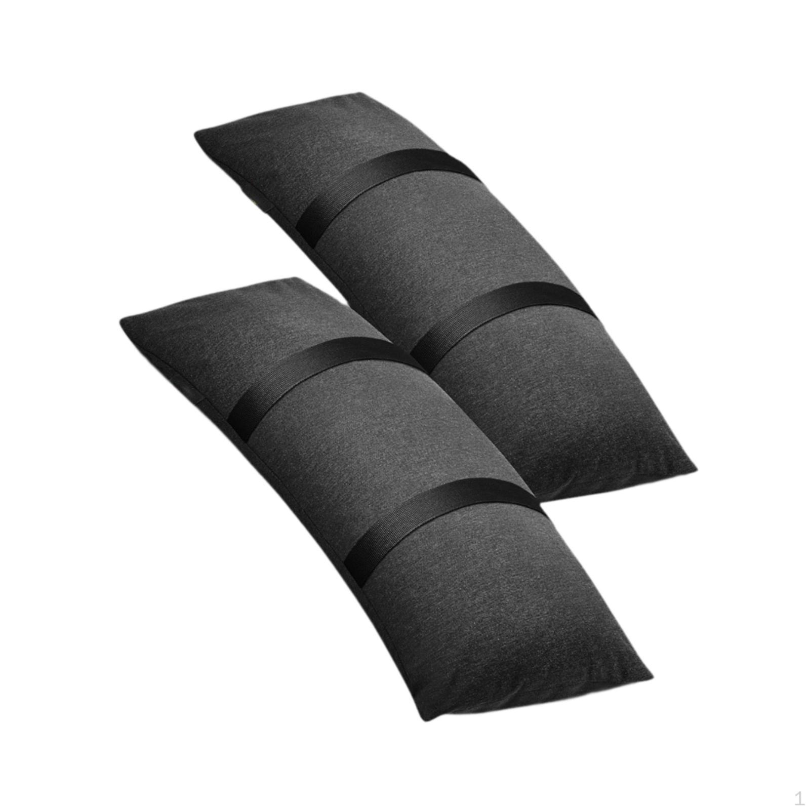 2 Pieces Outdoor Fillable Sand Bags Umbrella Base Weights Heavy Duty Black Weatherproof Easy to Use,